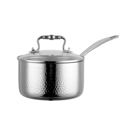 Premium 8-Piece Stainless Steel Cookware Set | Tri-Ply Clad, Maple Leaf Handles