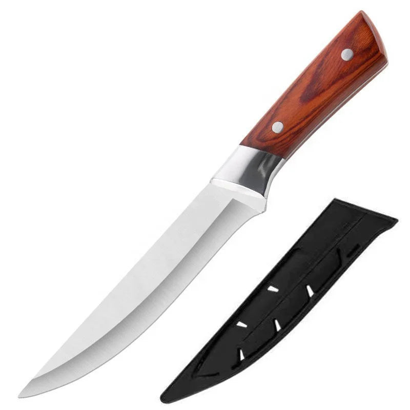 Handmade Professional Stainless Steel Boning Knife with Durable Plastic Handle