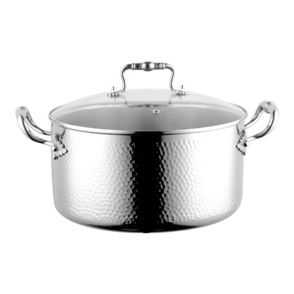 Premium 8-Piece Stainless Steel Cookware Set | Tri-Ply Clad, Maple Leaf Handles