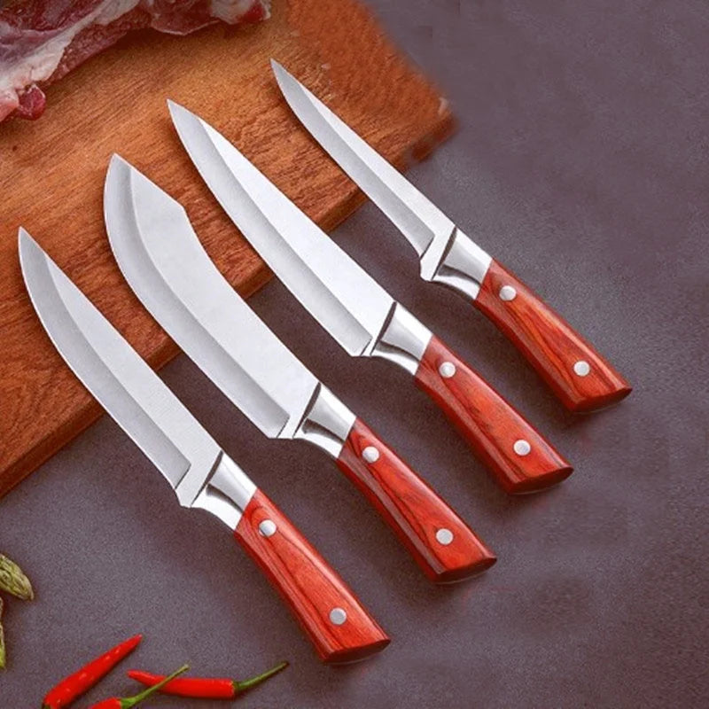 Handmade Professional Stainless Steel Boning Knife with Durable Plastic Handle