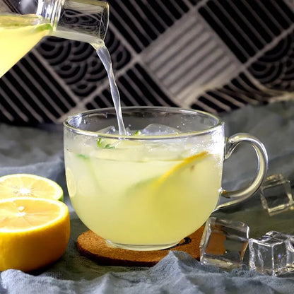 Versatile Glass Mug with Handle for Coffee, Milk, Oatmeal, and Water