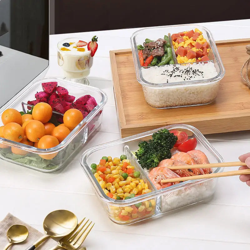 Borosilicate Glass Lunch Box – Leak-Proof Food Storage Container