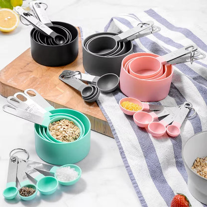 Durable 8-Piece Silicone Measuring Cups & Spoons for Baking & Cooking