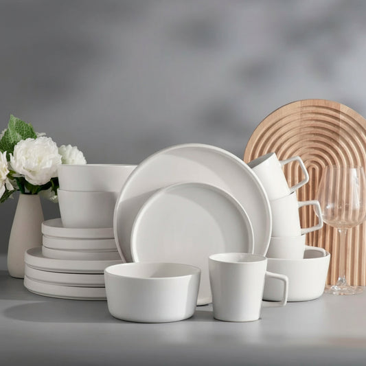 Premium Melamine Dinnerware Set: Vintage Style, Durable for Camping & Home Dining