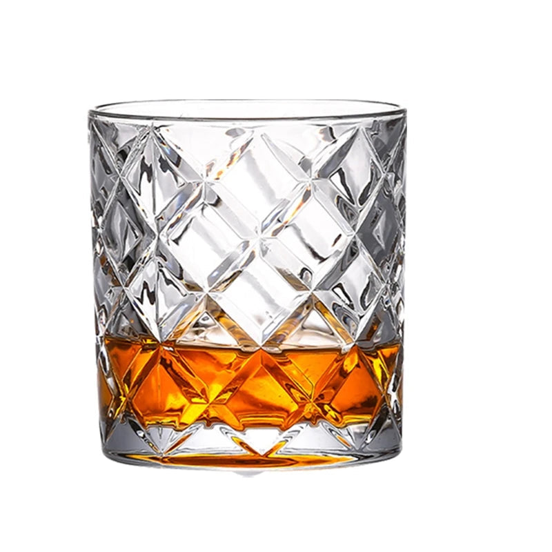 Luxury Crystal Rotating Whiskey Glass - Elegant Lead-Free Drinking Tumbler