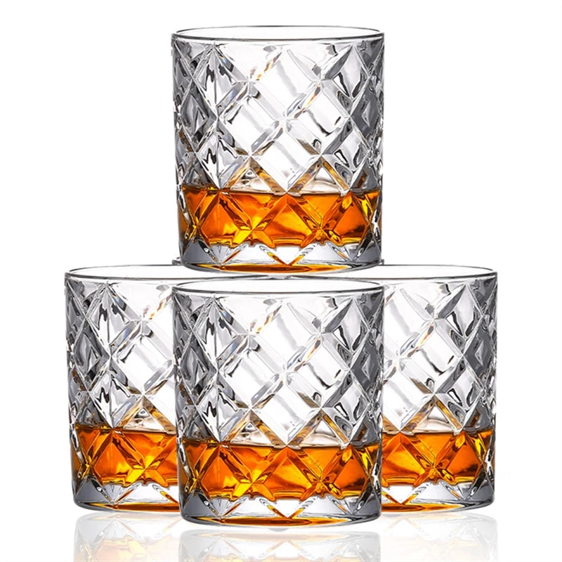 Luxury Crystal Rotating Whiskey Glass - Elegant Lead-Free Drinking Tumbler