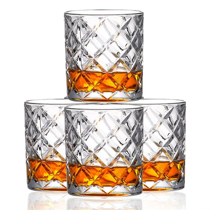 Luxury Crystal Rotating Whiskey Glass - Elegant Lead-Free Drinking Tumbler