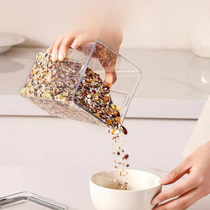 Thickened Clear Plastic Airtight Food Storage Containers with Secure Buckle Lids
