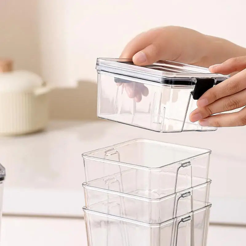 Thickened Clear Plastic Airtight Food Storage Containers with Secure Buckle Lids