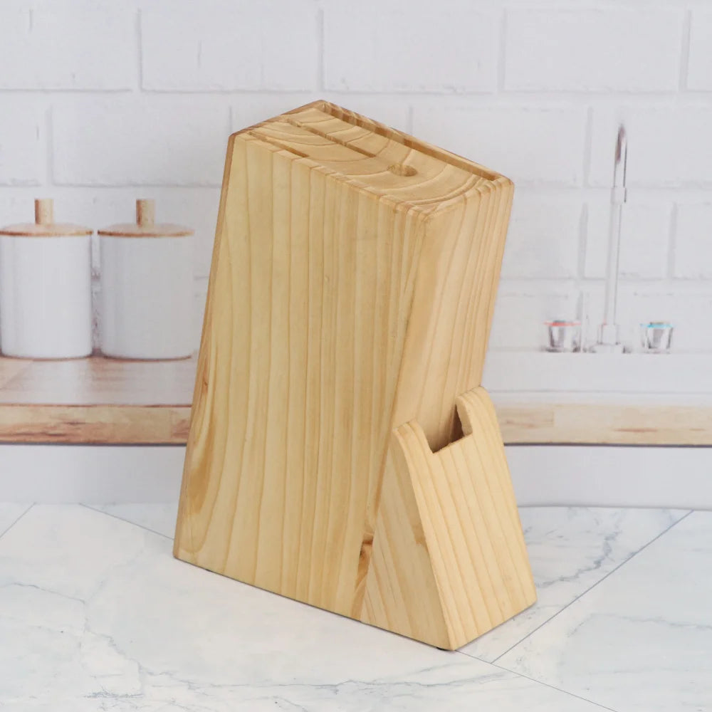 Premium 6-Piece Stainless Steel Kitchen Knife Set with Elegant Wooden Block