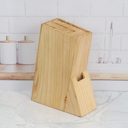 Premium 6-Piece Stainless Steel Kitchen Knife Set with Elegant Wooden Block