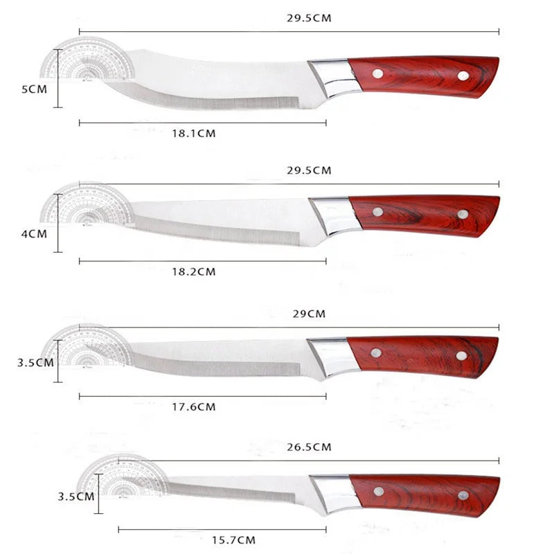 Handmade Professional Stainless Steel Boning Knife with Durable Plastic Handle