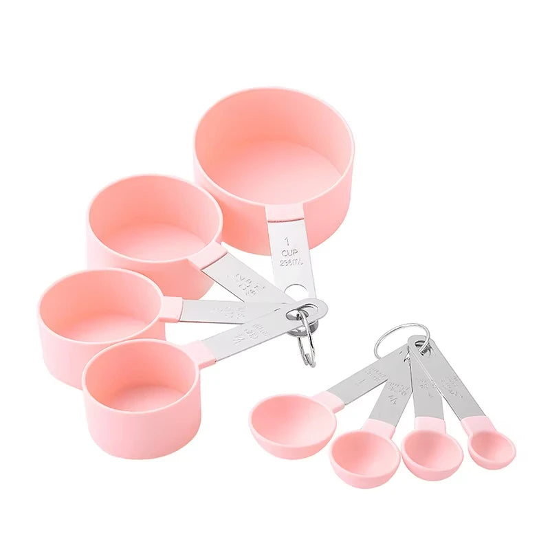 Durable 8-Piece Silicone Measuring Cups & Spoons for Baking & Cooking