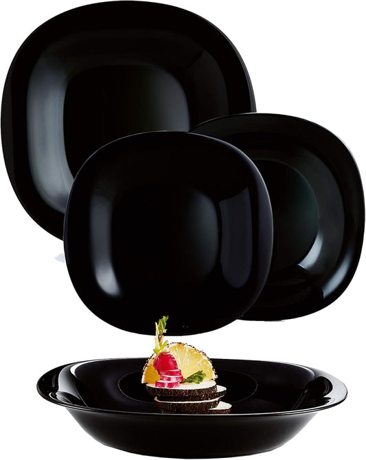 Luminarc carine black dinnerware set - 26 pcs