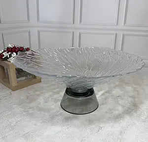 Glass Wood Decorative Fruit Snack Bowl for Kitchen Countertop