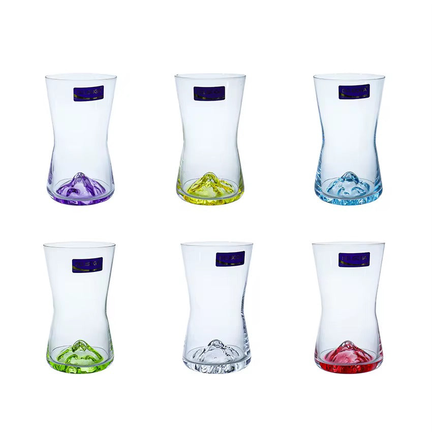 6-Piece Colourful Whiskey Glasses Set - 230ml