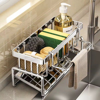 Stainless steel sponge rack