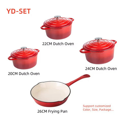 Cast Iron Enamel set