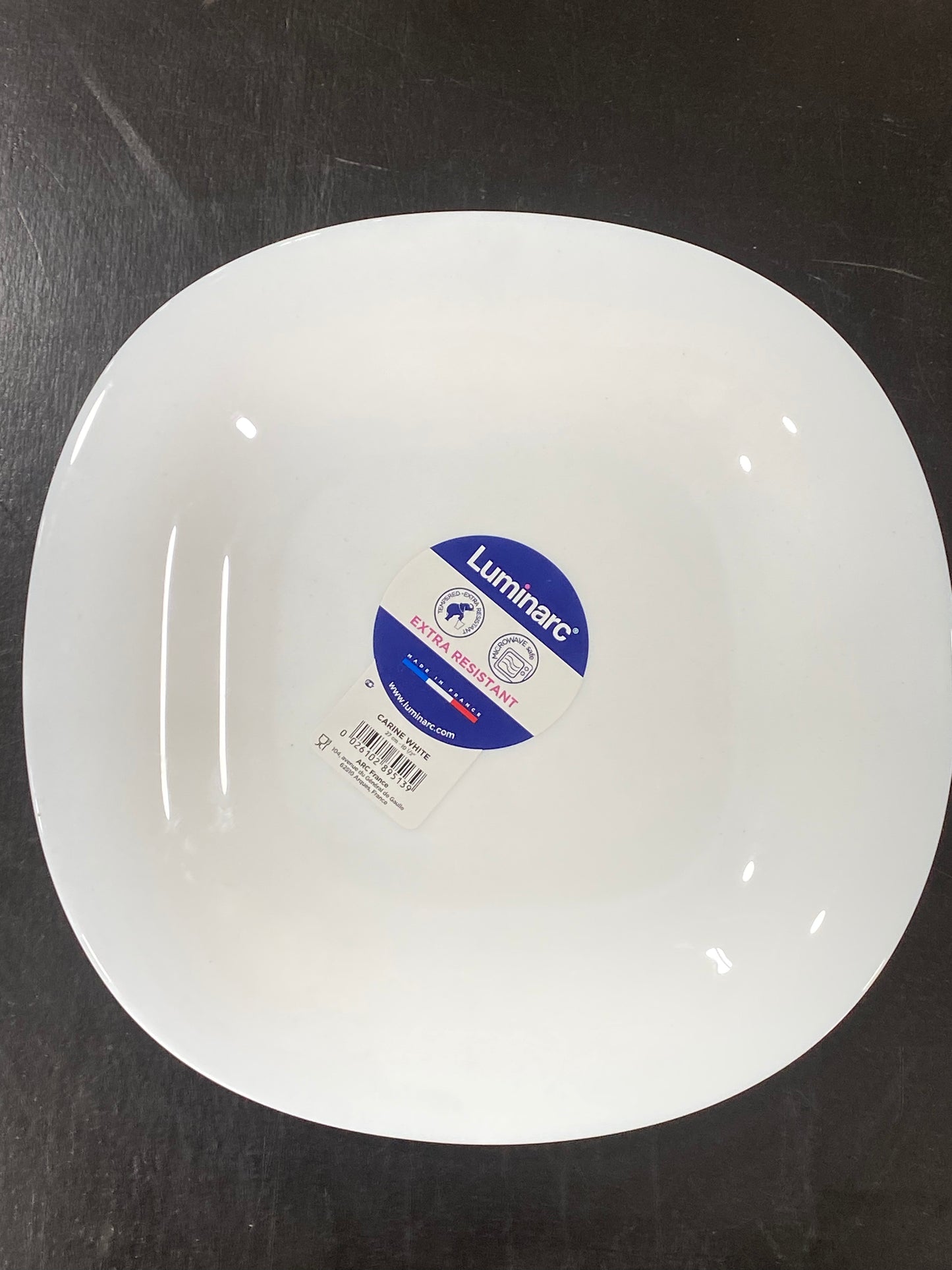 Lumeric Plates Luminarc Plate 27 cm white. Isahani ya Luminirake, Umweru – Abby Home