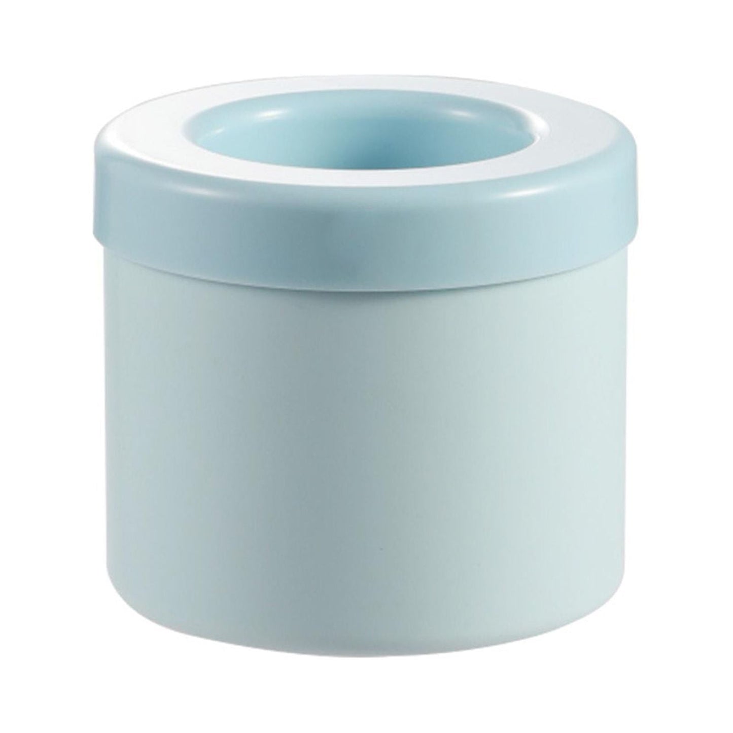 Space-Saving Circular Ice Cube Maker: Quick-Freeze Silicone Bucket Mold, Blue