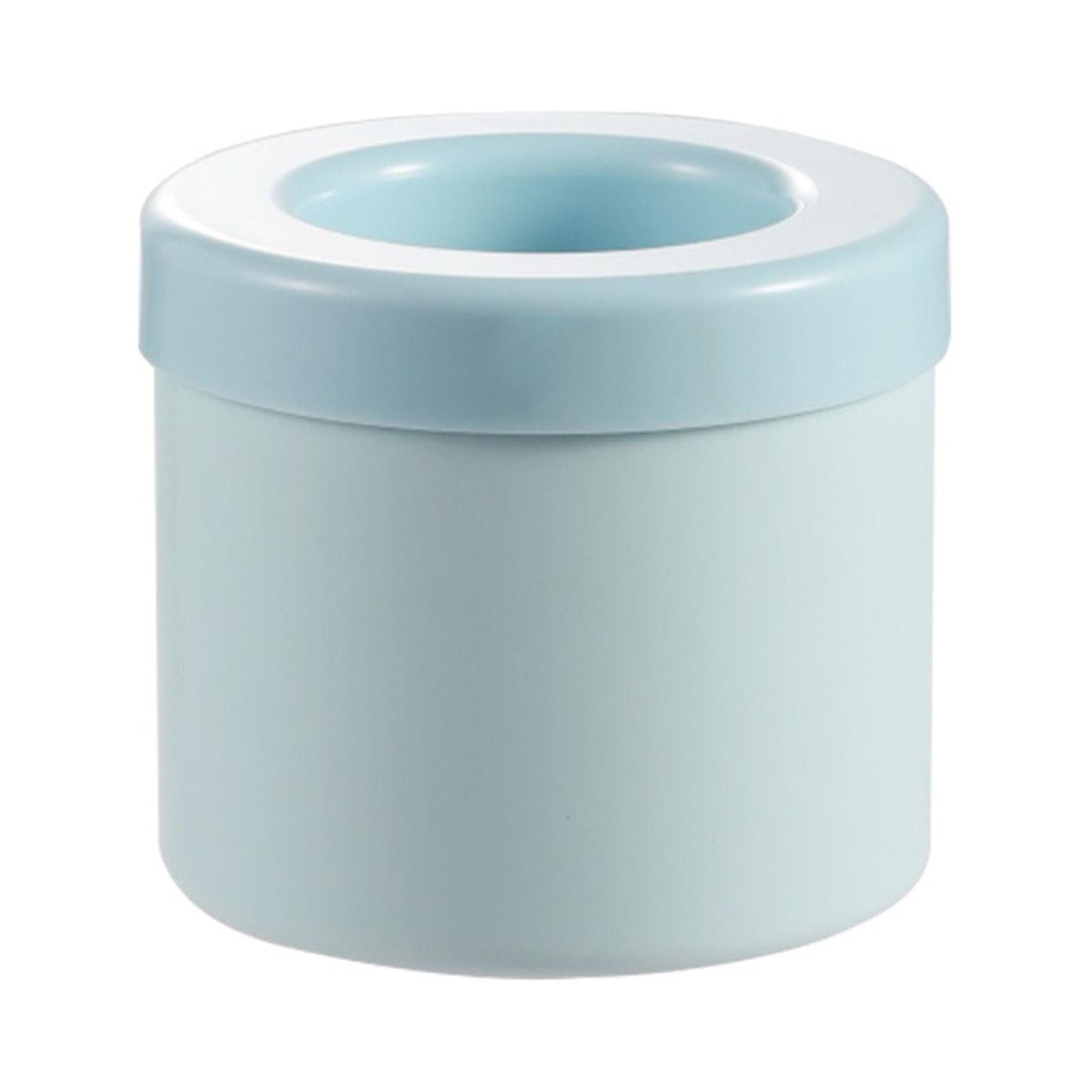 Space-Saving Circular Ice Cube Maker: Quick-Freeze Silicone Bucket Mold, Blue