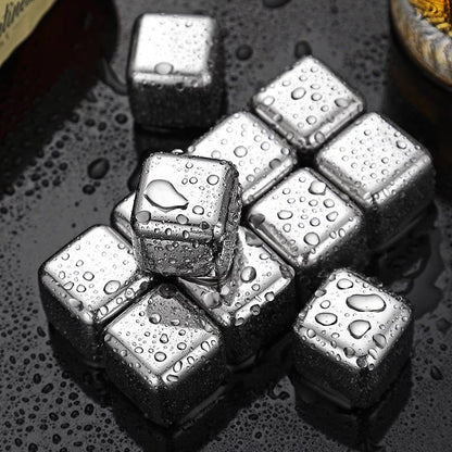 Ice cube stainless steel / 6 pack with clip