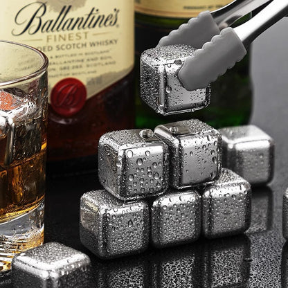 Ice cube stainless steel / 6 pack with clip