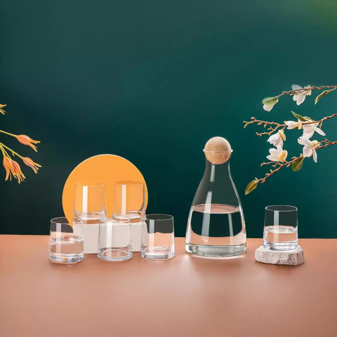 Set of Jug and six glass