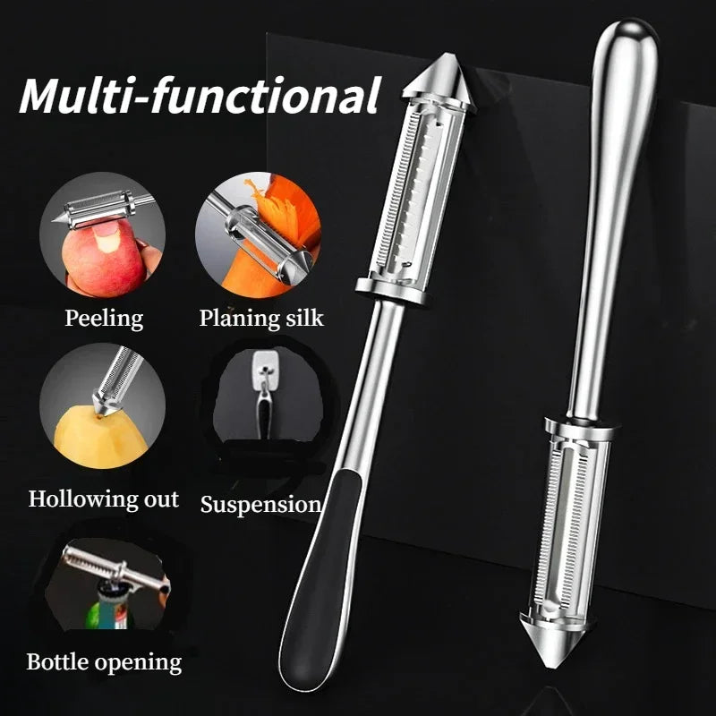 3-in-1 Kitchen Peeler: Potato, Fruit, Melon Slicer Shredder