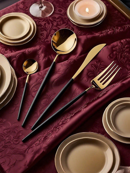 Stainless steel knives and forks 30 piece set