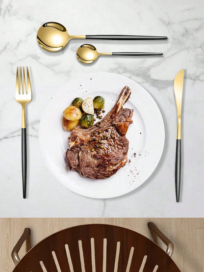 Stainless steel knives and forks 30 piece set