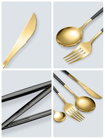 Stainless steel knives and forks 30 piece set