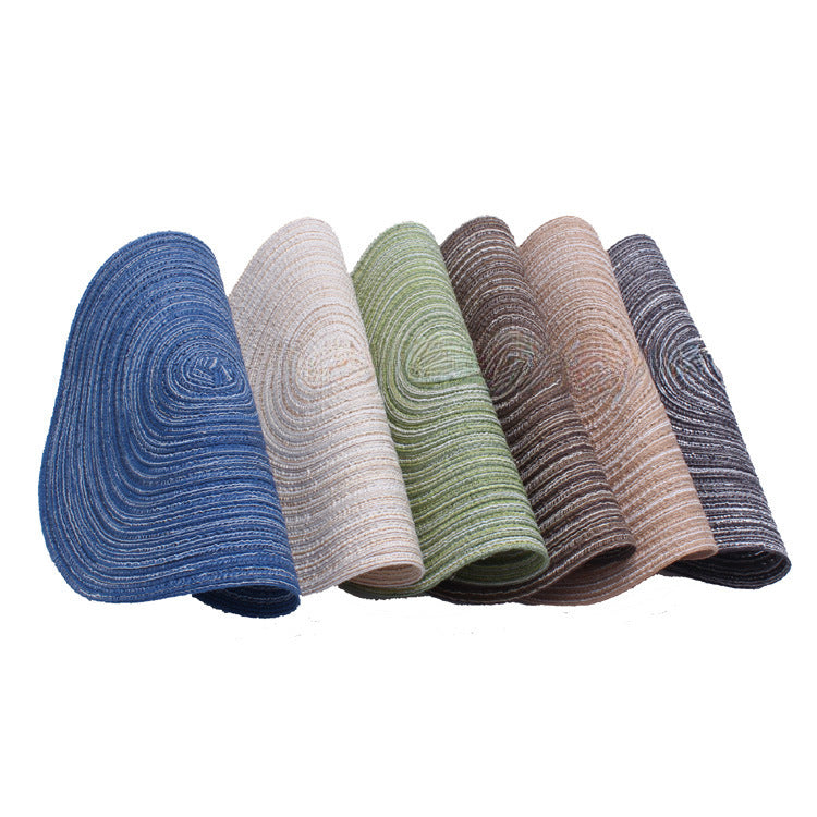 Nordic Woven Cotton Gauze Round Placemat Coaster | Heat-Proof Dining Table Mat