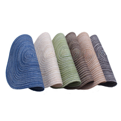 Nordic Woven Cotton Gauze Round Placemat Coaster | Heat-Proof Dining Table Mat
