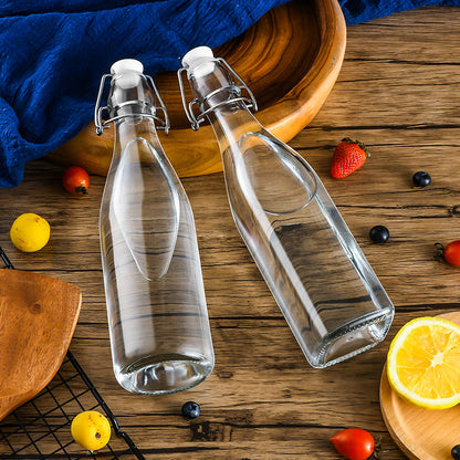 Airtight Glass Fermentation Bottle - Juice, Wine, Liquor, Enzyme - Customizable Logo