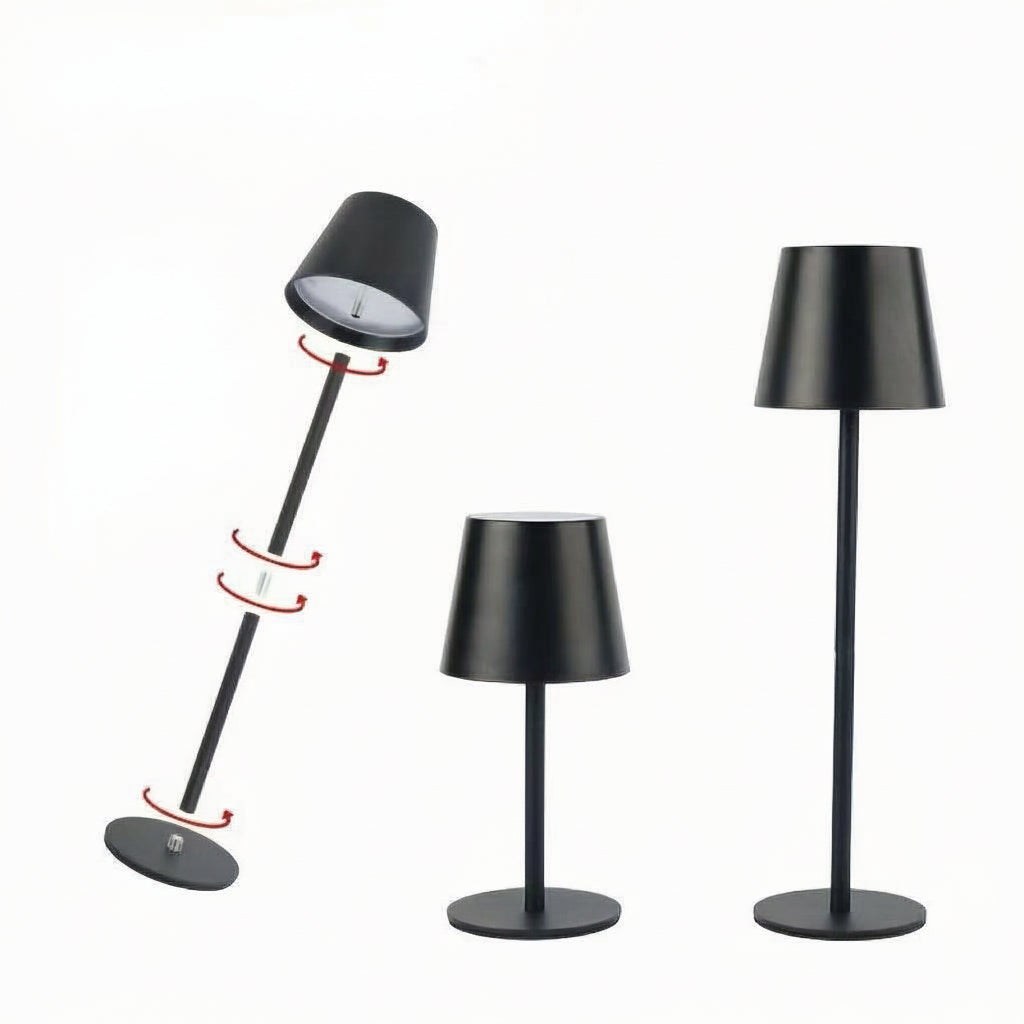 Sleek Wireless USB Rechargeable LED Touch Table Lamp for Modern Living Room, Hotel