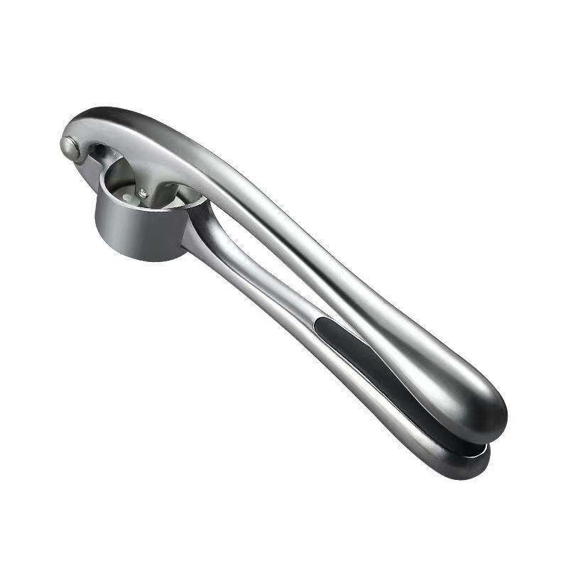 Heavy-Duty Zinc Alloy Manual Garlic Press & Peeler Tool for Kitchen