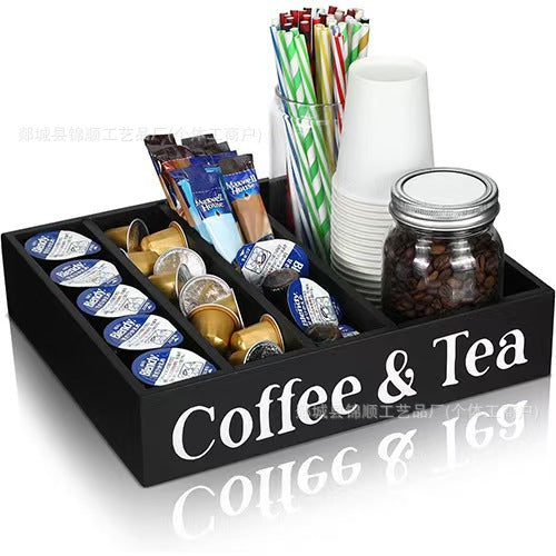 Modern Wooden Coffee Capsule Storage Box for Desktop, Kitchen Organizer