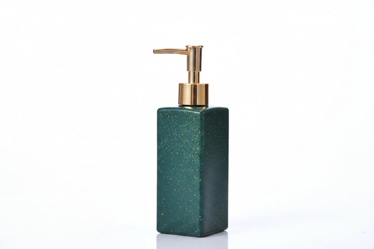 Modern Glass Soap Dispenser Bottle for Shampoo, Shower Gel, 350ml