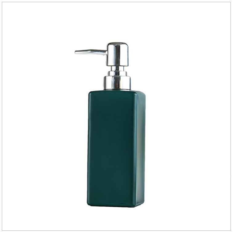 Modern Glass Soap Dispenser Bottle for Shampoo, Shower Gel, 350ml