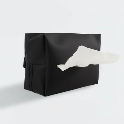 Premium Car Tissue Box Holder - Stylish Leather Auto Napkin Dispenser Organizer