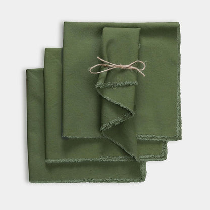 Elegant Cotton Linen Napkins Placemats, Simple Nordic Table Decor, 45x45cm Square
