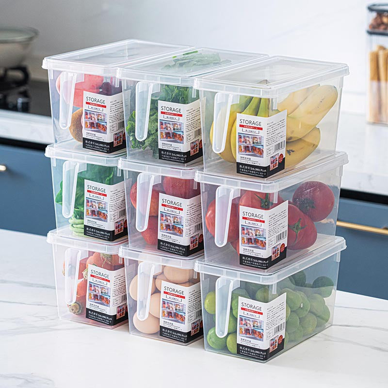 Premium Food-Grade Clear Fridge Drawer Organizer Box for Vegetables and Eggs