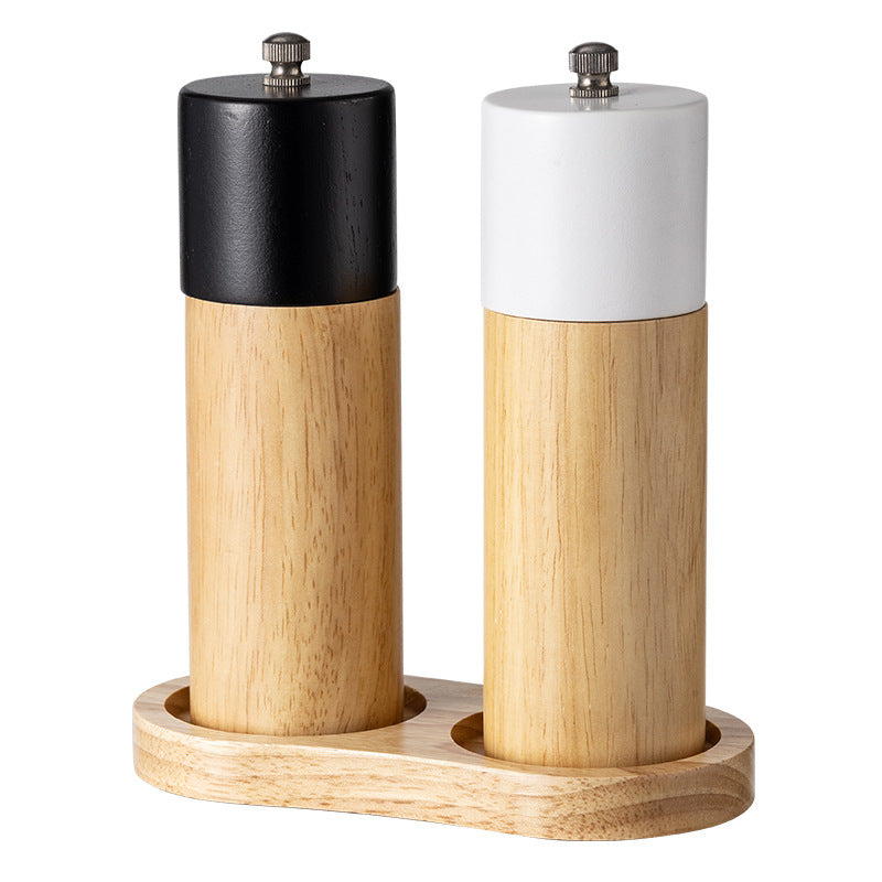 Elegant Oak Wood Manual Pepper Grinder Sea Salt Mill Spice Bottle