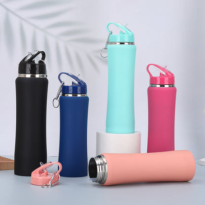 Premium Durable Vacuum Insulated Stainless Steel Sports Water Bottle Travel Mug, 600ml