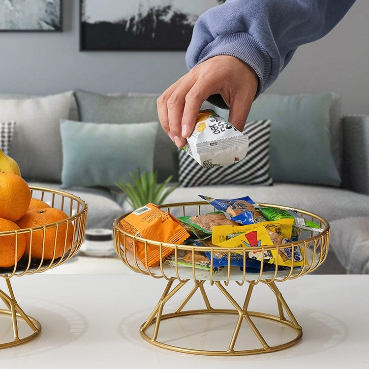 Elegant Ceramic Fruit Basket & Dessert Stand for Living Room Afternoon Tea
