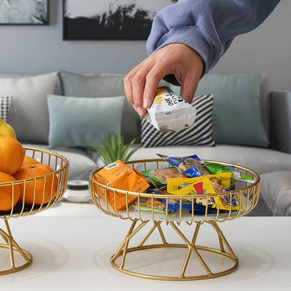 Elegant Ceramic Fruit Basket & Dessert Stand for Living Room Afternoon Tea
