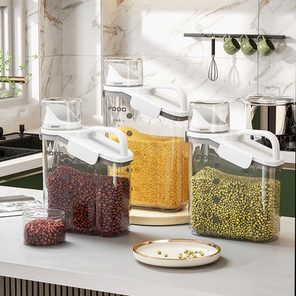 Airtight Food Grade Grains Storage Container for Kitchen, Rice & Beans, Sealed Jar