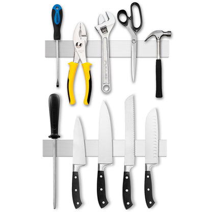 Hech 304 Stainless Steel Magnetic Kitchen Knife Rack Wall Mounted No-Drill