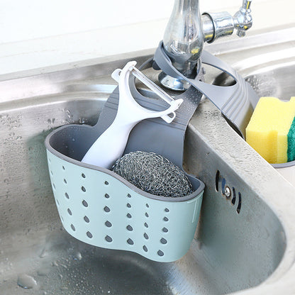 Multifunctional Double-Layer Sink Drying Rack Hanging Storage Basket Kitchen Organizer